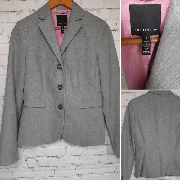 The Limited grey suit jacket size 2 - Picture 2 of 7
